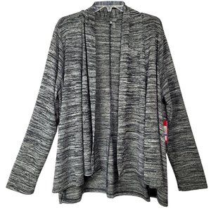Vince Camuto Sweater Women's XL Knit 2 Ways To Wear Open Front /Button Grey NWT